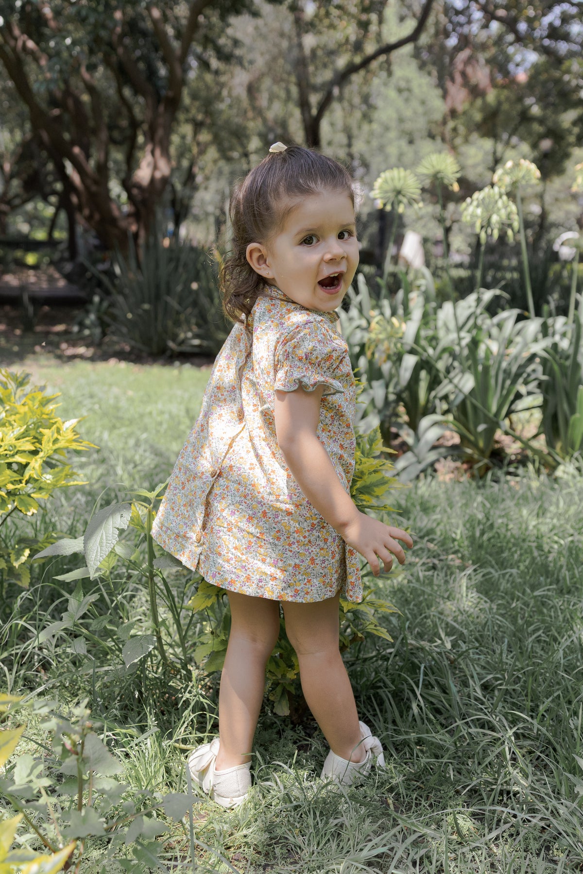 Vestido Carmen - Floral Naranja
