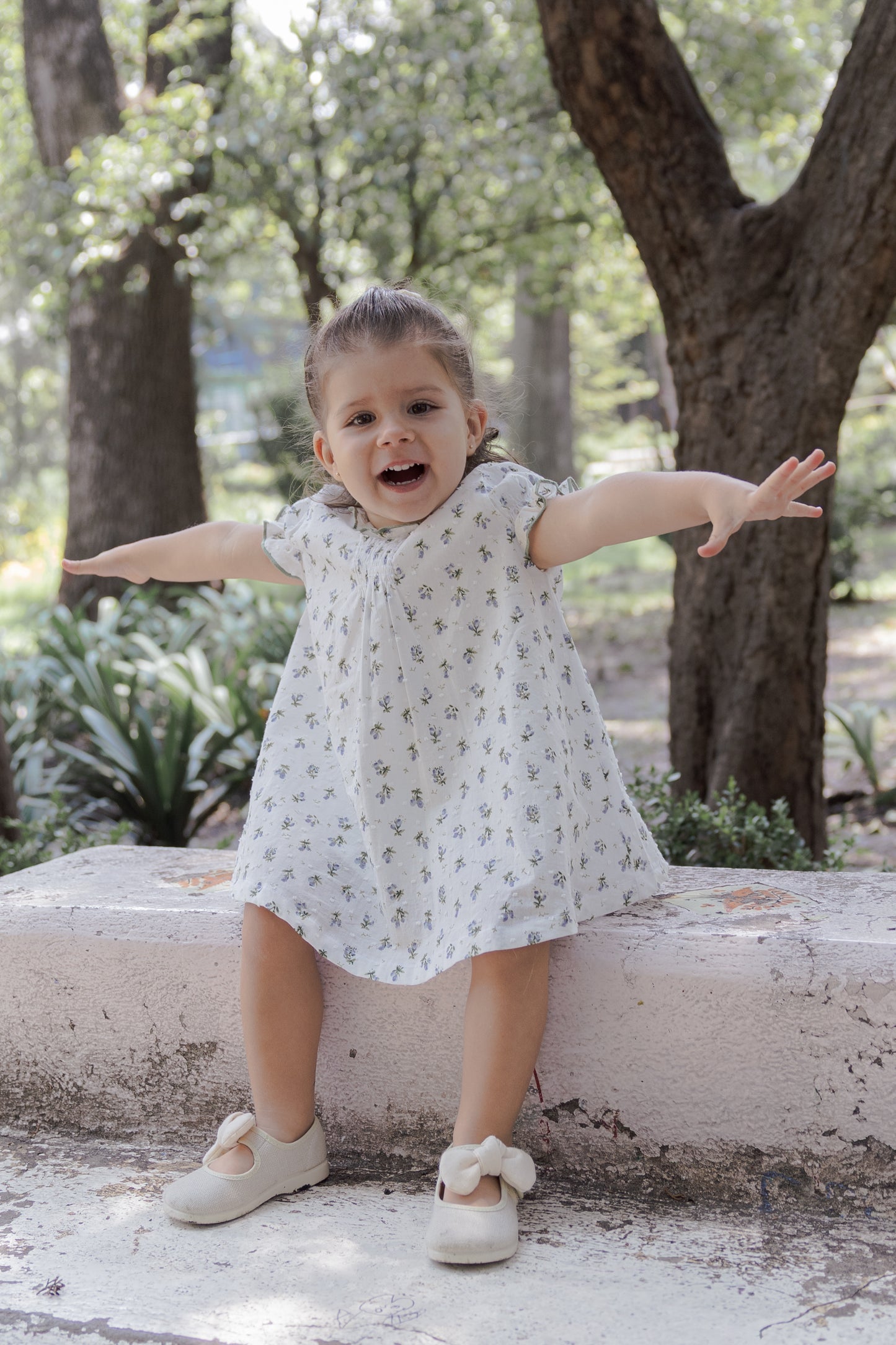 Vestido Carmen - Floral verde