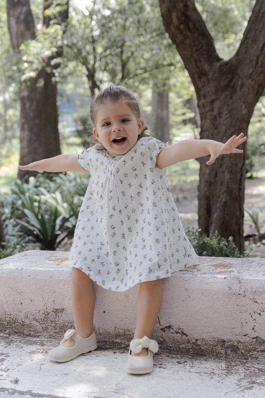 Vestido Carmen - Floral verde