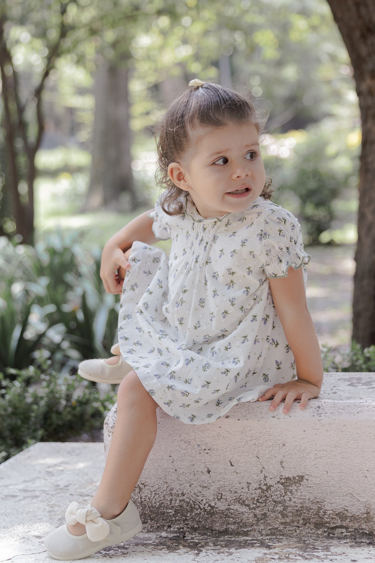 Vestido Carmen - Floral verde