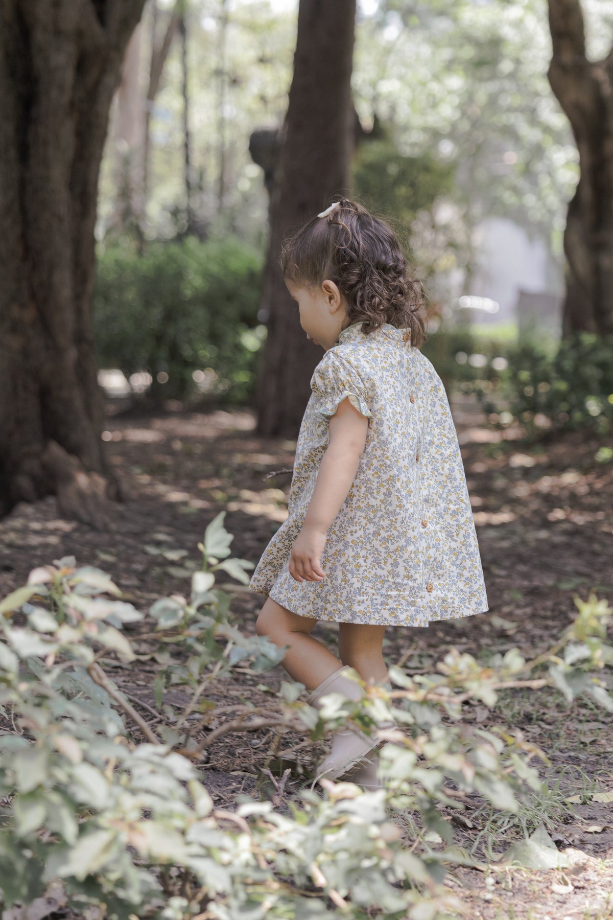 Vestido Carmen - Floral azul