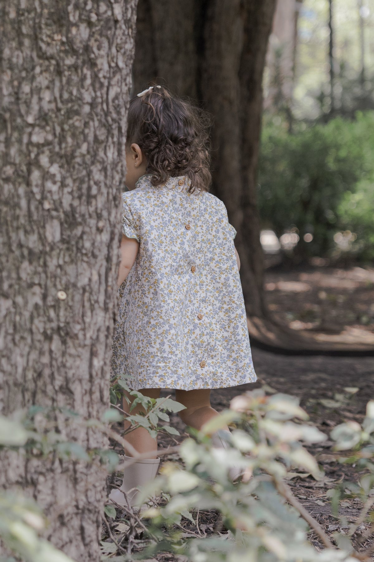 Vestido Carmen - Floral azul