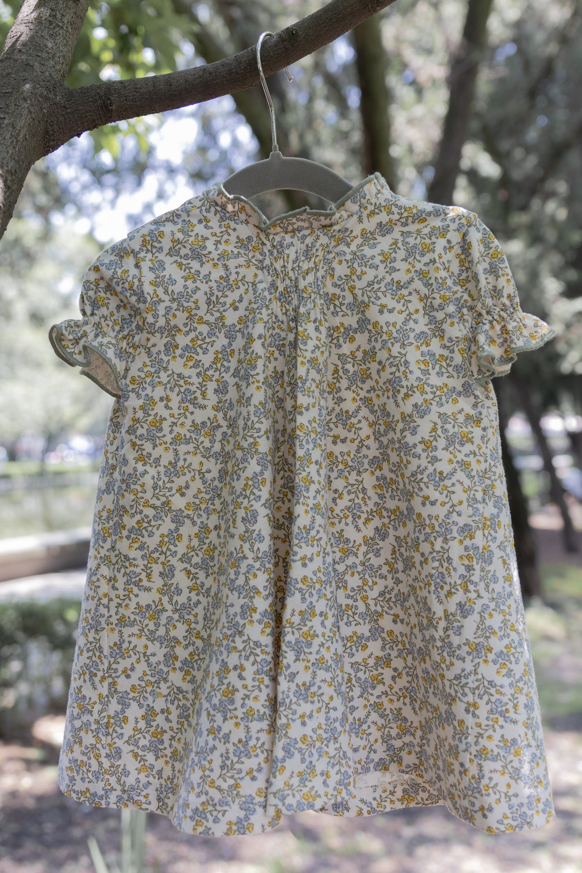 Vestido Carmen - Floral azul