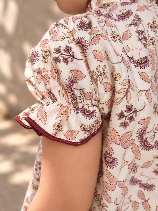 Vestido Carmen - Flor vino